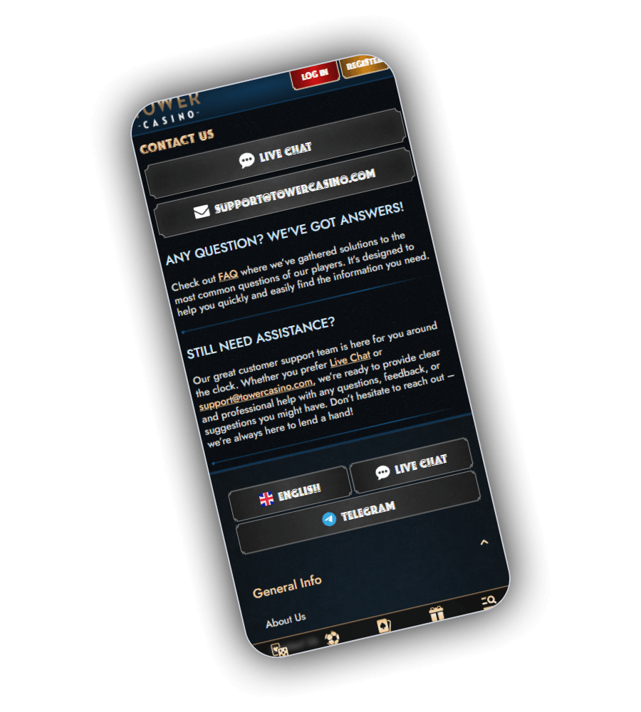 Support contact form with its required fields